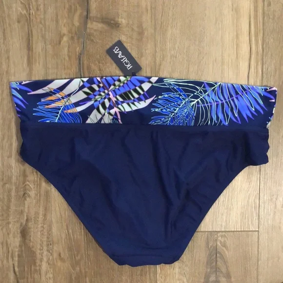 NWT! - FIGLEAVES Ultraviolet Palm Fold Bikini Swim Brief Bottom - Picture 6 of 8
